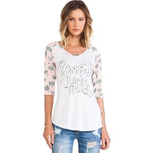 Lauren Moshi Beverly Hills Shirt with palm tree design/size M/Perfect Condition